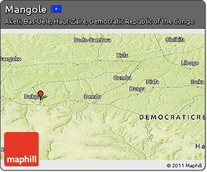 Physical Panoramic Map of Mangole