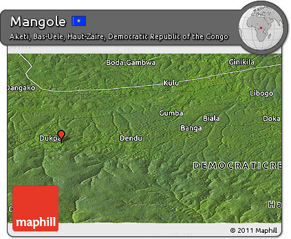 Satellite Panoramic Map of Mangole
