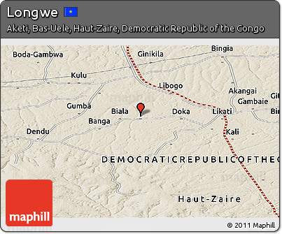 Shaded Relief Panoramic Map of Longwe