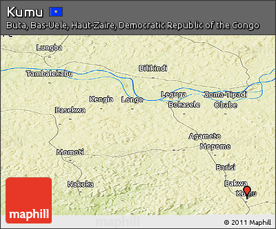 Physical Panoramic Map of Kumu