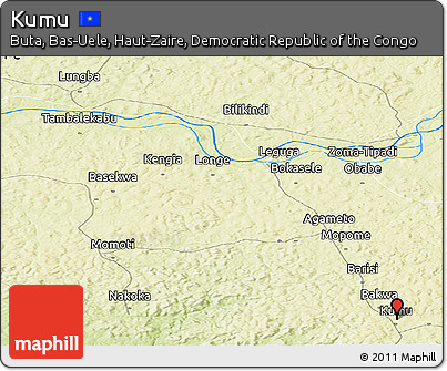 Physical Panoramic Map of Kumu