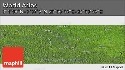 Satellite Panoramic Map of the Area around 3° 19' 33" N, 26° 25' 29" E