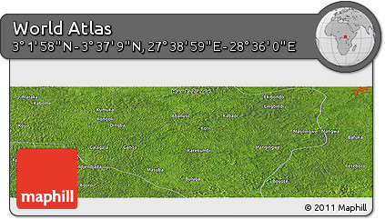 Satellite Panoramic Map of the Area around 3° 19' 33" N, 28° 7' 30" E