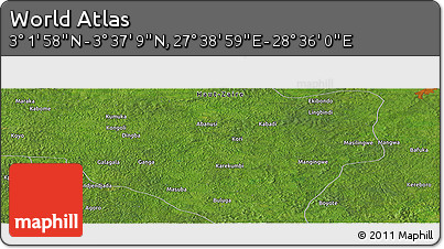 Satellite Panoramic Map of the Area around 3° 19' 33" N, 28° 7' 30" E