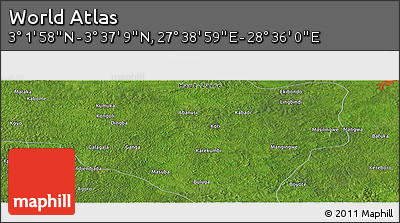 Satellite Panoramic Map of the Area around 3° 19' 33" N, 28° 7' 30" E