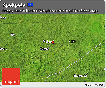 Satellite 3D Map of Kpekpele