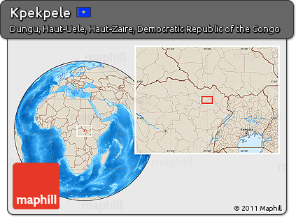 Shaded Relief Location Map of Kpekpele