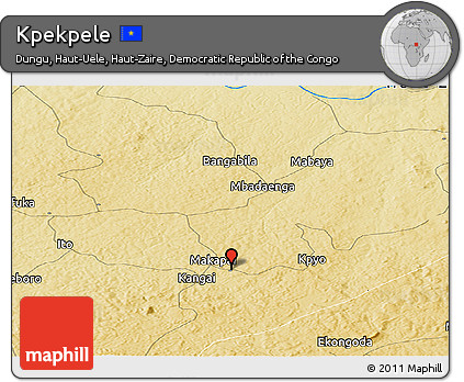 Physical Panoramic Map of Kpekpele
