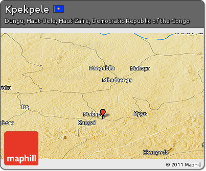 Physical Panoramic Map of Kpekpele