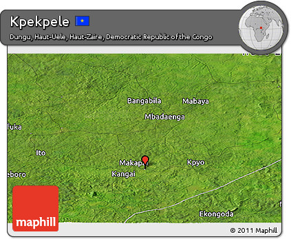 Satellite Panoramic Map of Kpekpele