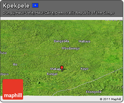 Satellite Panoramic Map of Kpekpele