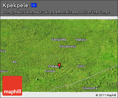 Satellite Panoramic Map of Kpekpele