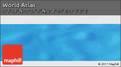 Physical Panoramic Map of the Area around 3° 19' 33" N, 2° 37' 30" E