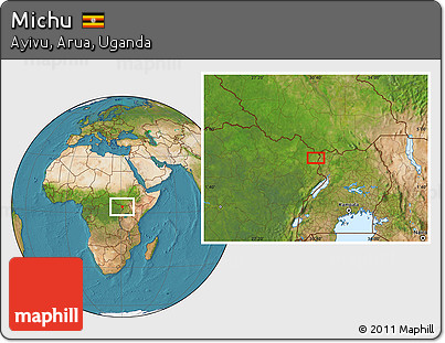Satellite Location Map of Michu