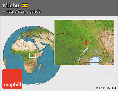 Satellite Location Map of Michu