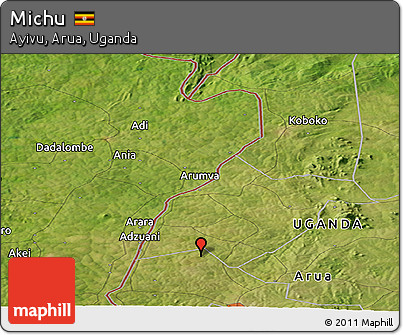 Satellite Panoramic Map of Michu