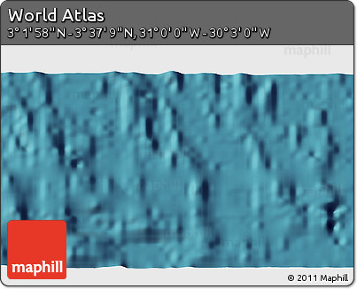 Satellite 3D Map of the Area around 3° 19' 33" N, 30° 31' 29" W