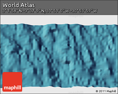 Satellite 3D Map of the Area around 3° 19' 33" N, 31° 22' 30" W