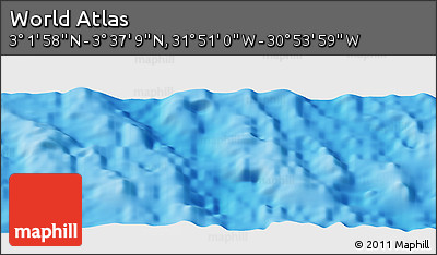 Physical Panoramic Map of the Area around 3° 19' 33" N, 31° 22' 30" W