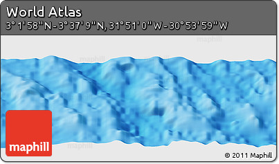 Physical Panoramic Map of the Area around 3° 19' 33" N, 31° 22' 30" W