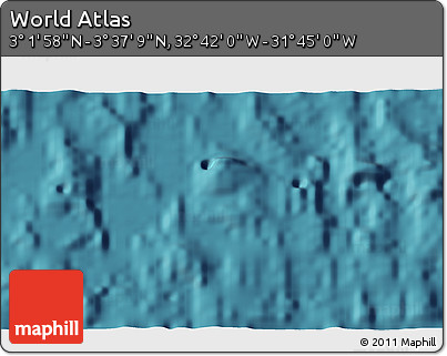 Satellite 3D Map of the Area around 3° 19' 33" N, 32° 13' 30" W