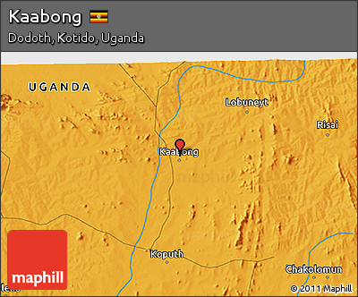 Political 3D Map of Kaabong