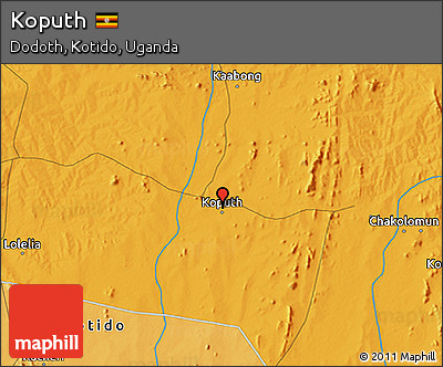 Political 3D Map of Koputh