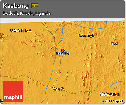 Political 3D Map of Kaabong