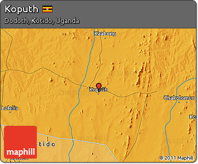 Political 3D Map of Koputh