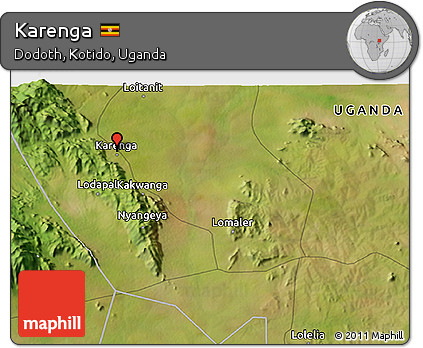 Satellite 3D Map of Karenga