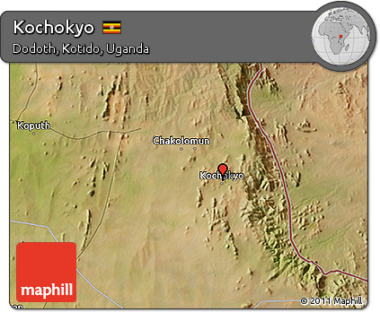Satellite 3D Map of Kochokyo