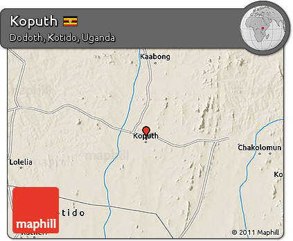 Shaded Relief 3D Map of Koputh