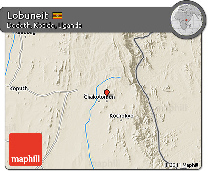 Shaded Relief 3D Map of Lobuneit