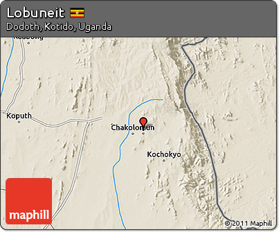 Shaded Relief 3D Map of Lobuneit