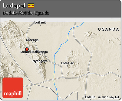 Shaded Relief 3D Map of Lodapal