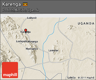 Shaded Relief 3D Map of Karenga