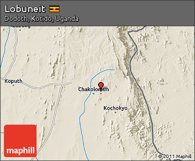 Shaded Relief 3D Map of Lobuneit