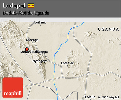 Shaded Relief 3D Map of Lodapal