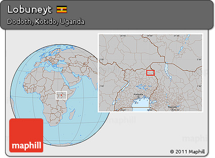 Gray Location Map of Lobuneyt