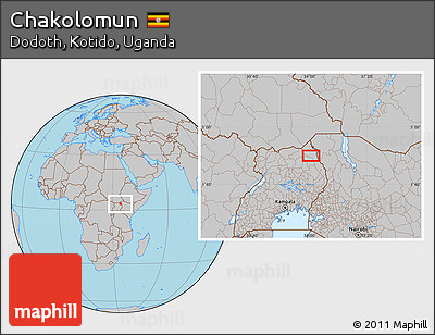 Gray Location Map of Chakolomun