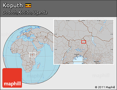 Gray Location Map of Koputh