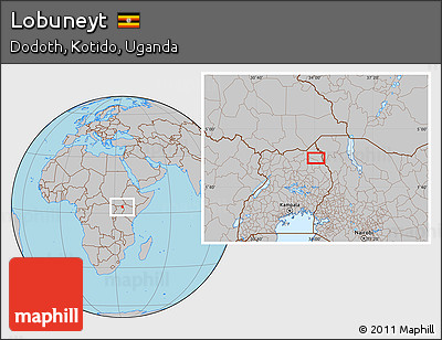 Gray Location Map of Lobuneyt