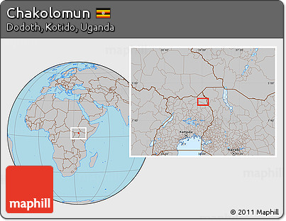 Gray Location Map of Chakolomun
