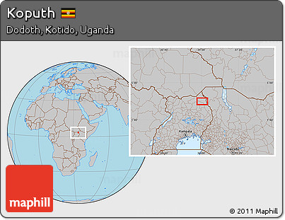 Gray Location Map of Koputh