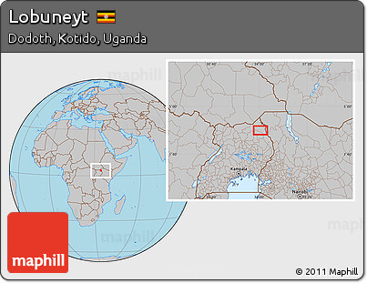 Gray Location Map of Lobuneyt