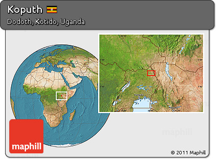 Satellite Location Map of Koputh