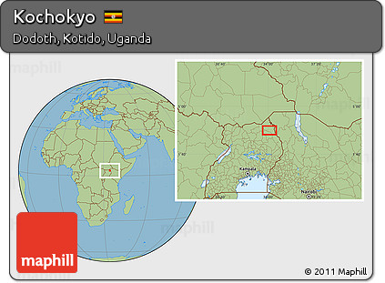 Savanna Style Location Map of Kochokyo