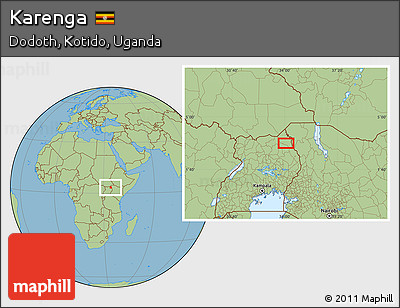 Savanna Style Location Map of Karenga