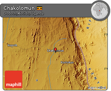 Physical Map of Chakolomun