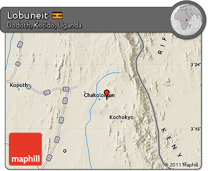 Shaded Relief Map of Lobuneit